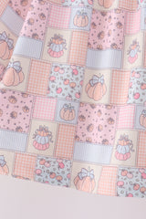 Pink pumpkin ruffle bloomer set