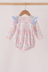 Pink pumpkin ruffle bubble