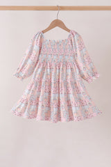 Pink pumpkin smocked mom&me dress