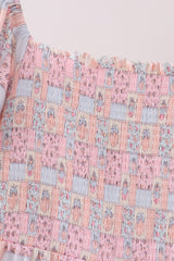Pink pumpkin smocked mom&me dress