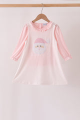 Pink santa claus dot applique 2pc set