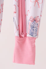 Pink nutcracker bamboo romper