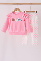 Pink Milk Cookies Ruffle Set