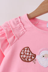 Pink Milk Cookies Ruffle Top