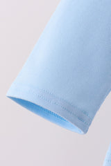 Blue Turkey Embroidery Top
