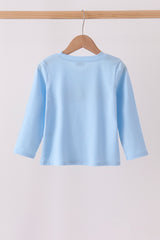 Blue Turkey Embroidery Top