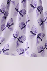Purple Bow Zip Bamboo Dress