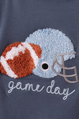 Navy football bow french knot jonjon