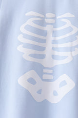 Blue skeleton print pants set