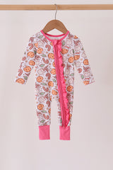 Pink milk cookie bamboo ruffle romper
