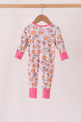 Pink milk cookie bamboo ruffle romper
