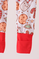 Red milk cookie bamboo romper