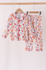 Red milk cookie bamboo pajama set