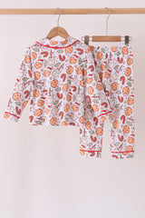 Red milk cookie bamboo pajama set