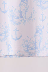Blue dog bamboo pajama set