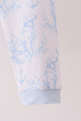 Blue dog bamboo pajama set