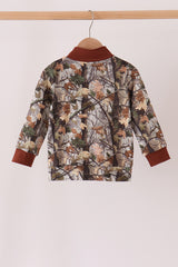 Camouflage tree pullover