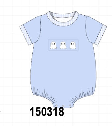 Blue ghost embroidery bubble