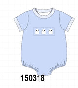 Blue ghost embroidery bubble