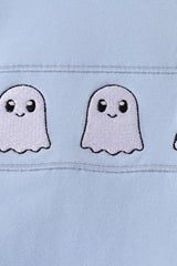 Blue ghost embroidery bubble
