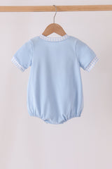 Blue ghost embroidery bubble