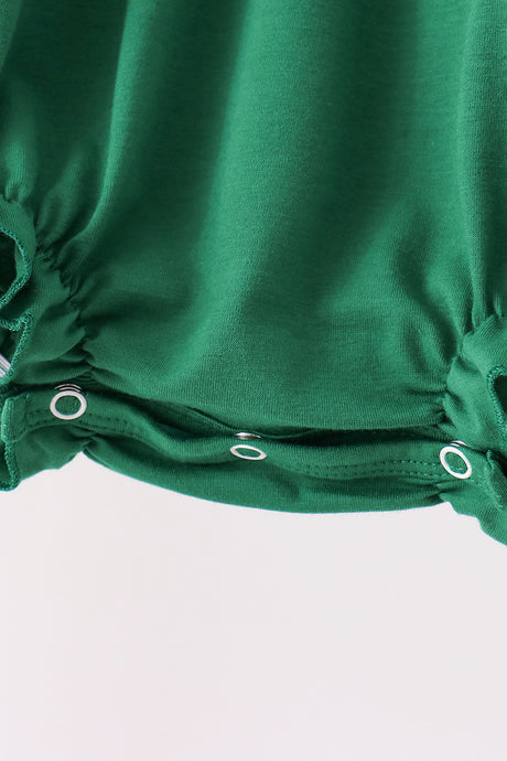 Forest bow smocked ruffle bubble