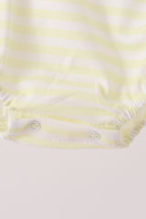 Yellow stripe pumpkin embroidery bubble