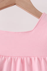 Pink nutcracker embroidery ruffle bloomer set