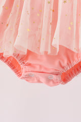 Pink gingerbread sequin tulle bubble
