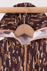 Brown Camouflage Raincoat
