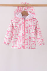Pink Bow Ruffle Raincoat