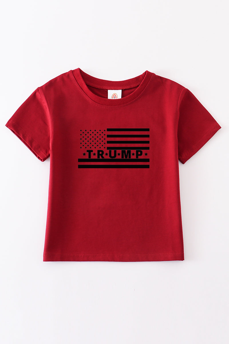 Maroon Trump t-shirt Adult Kids and baby bubble – Honeydew USA