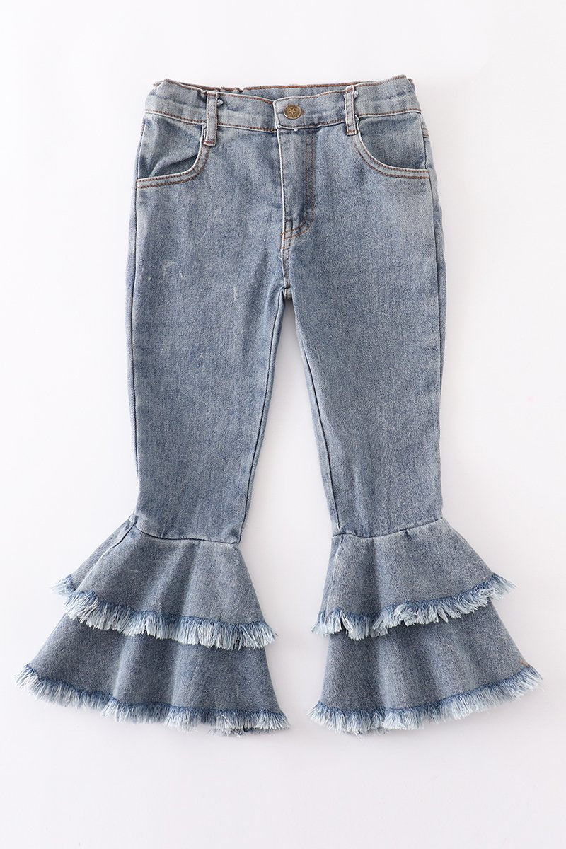Blue layered denim jeans – Honeydewusa