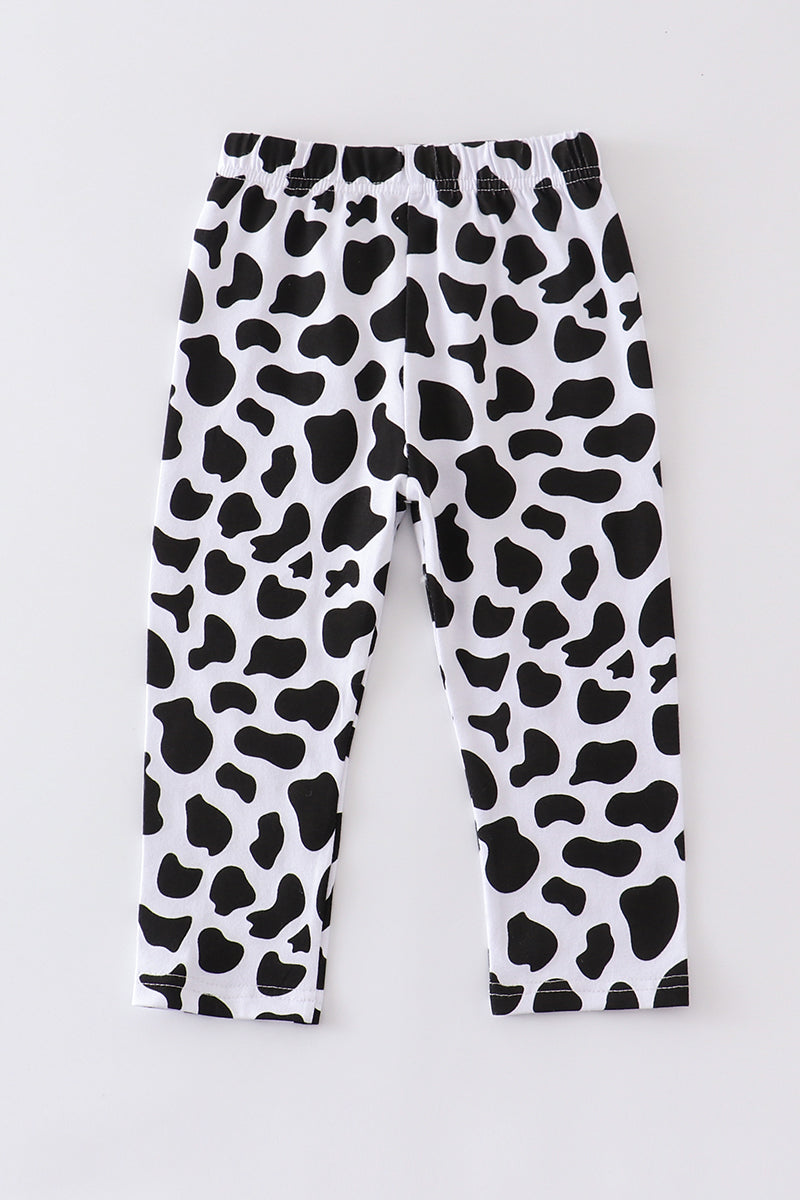 Cow print girl legging