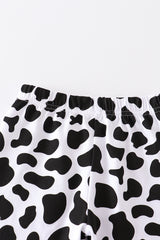 Cow print girl legging