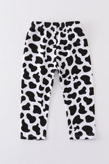 Cow print girl legging