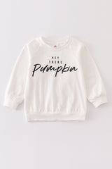 White pumpkin sweat shirt