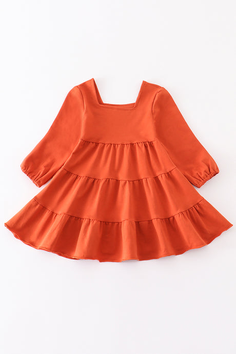 Orange tiered dress