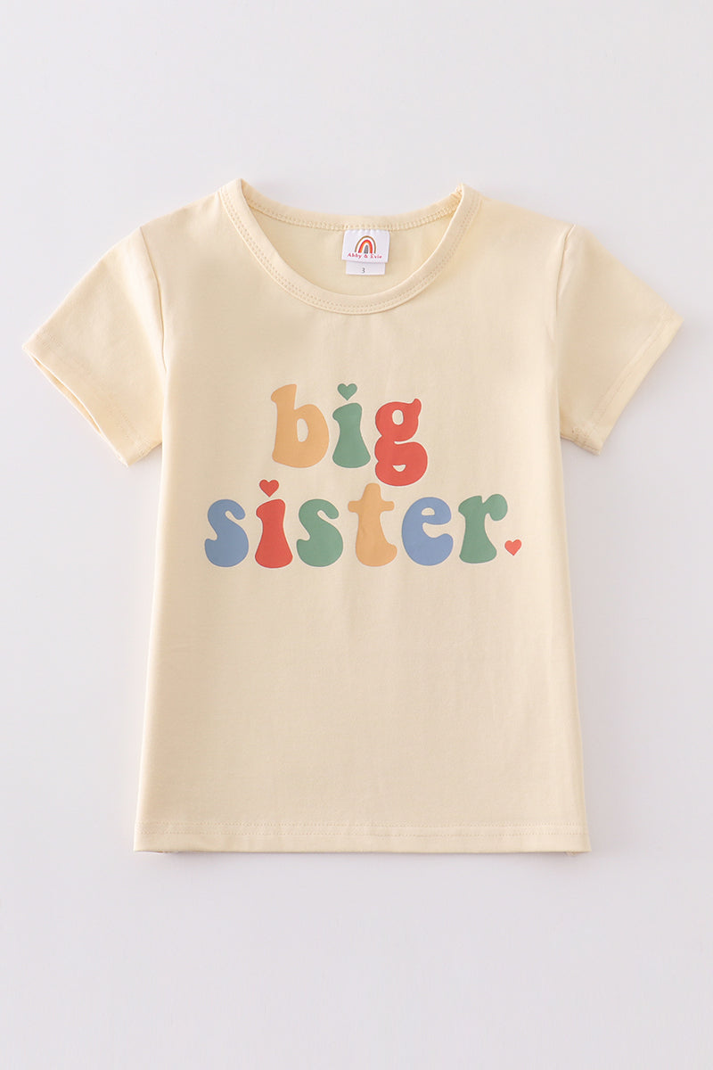 Cream big sister top