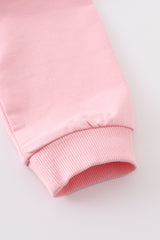 Peach ruffle sweatshirt