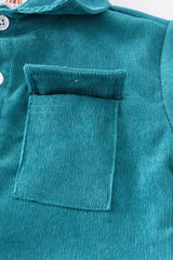 Teal corduroy button down shirt