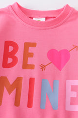 Magenta BE MINE girl sweatshirt