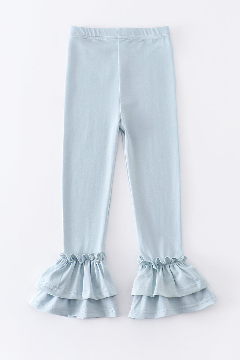 Light blue ruffle double layered pants – Honeydewusa