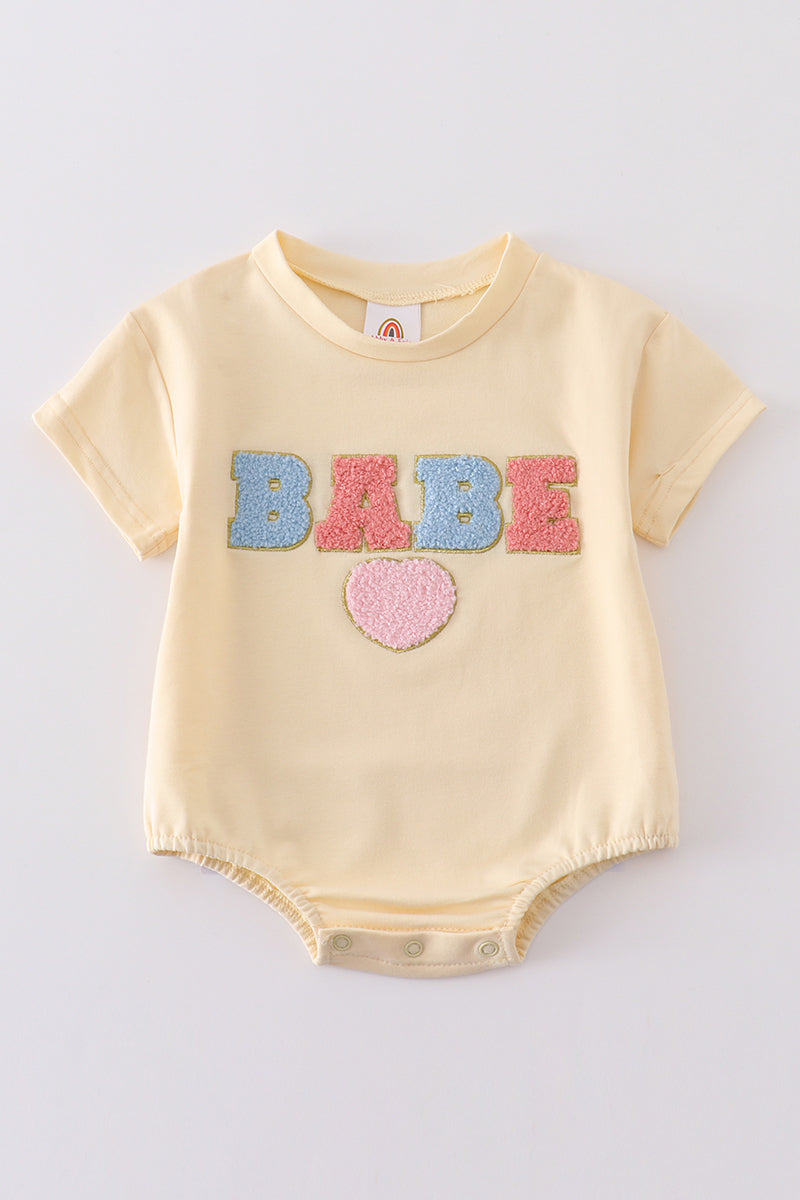 Beige BABE chenille pat bubble