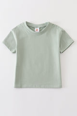 Sage blank basic t-shirt Adult Kids and baby bubble