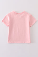 Pink blank basic t-shirt Adult Kids and baby bubble