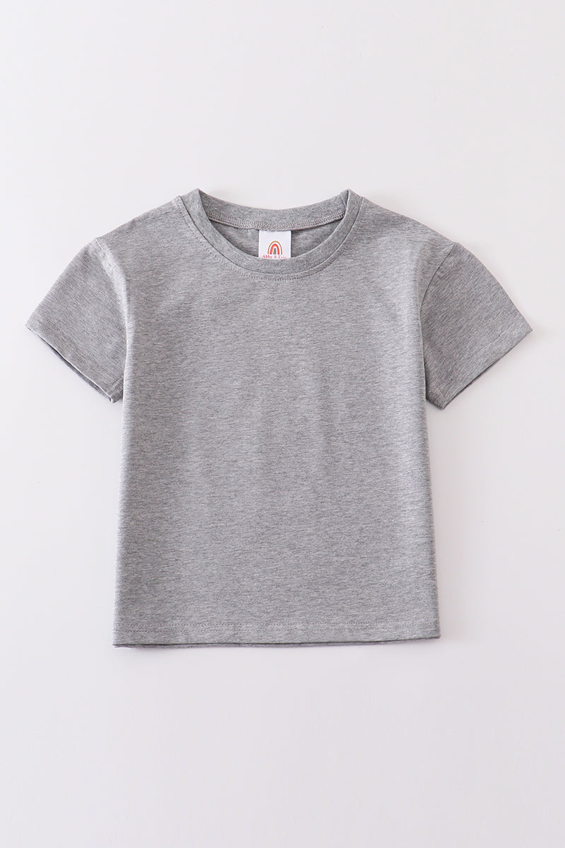 Gray blank basic t-shirt Adult Kids and baby bubble – Honeydew USA