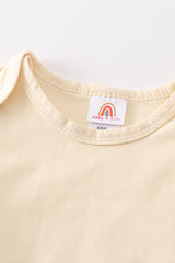 Beige blank basic t-shirt Adult Kids and baby bubble