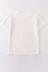 Cream blank basic t-shirt Adult Kids and baby bubble