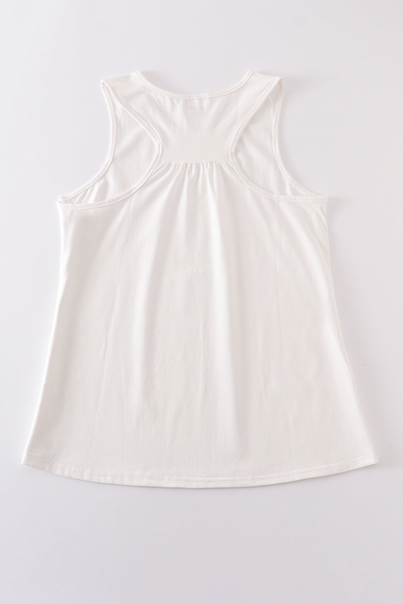 White blank basic kids teens adult tank top – Honeydew USA